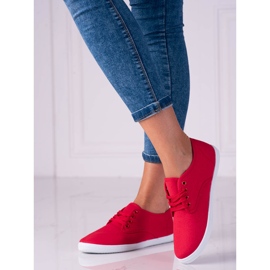 Tenisi de damă, de culoare roșie, Shelovet, ușoare roșu 2