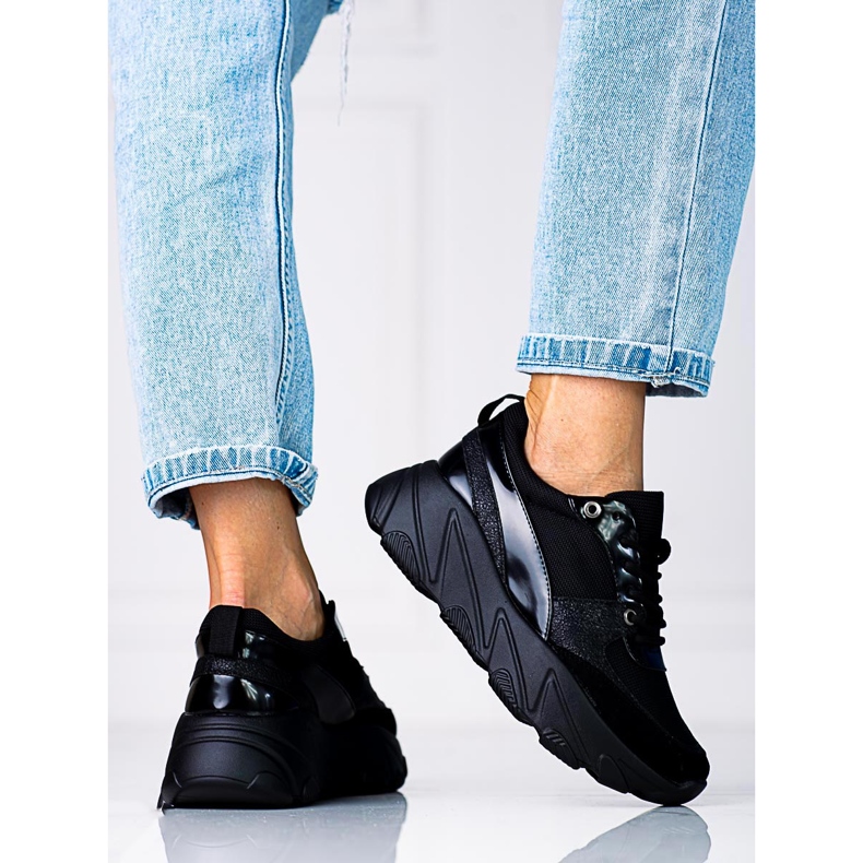 W. Potocki Tenisi dama Black Potocki pe platforma negru 1