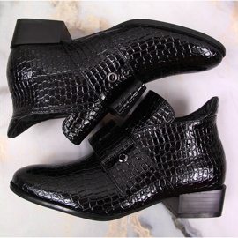 Cizme dama Cizme Jodhpur cu fundita Potocki neagra lacuita negru 1