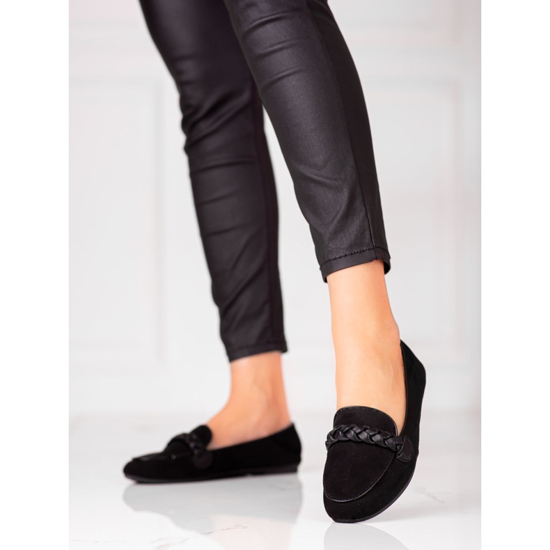 W. Potocki Mocasini de dama din piele intoarsa Potocki negri negru 1 W. Potocki Mocasini de dama din piele intoarsa Potocki negri negru 1