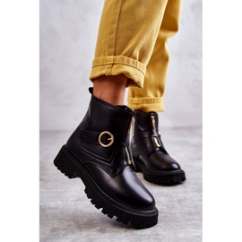 FD1 Cizme Negre De Piele Calde Cu Fermoar Verina negru 2 FD1 Cizme Negre De Piele Calde Cu Fermoar Verina negru 2