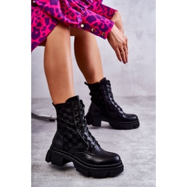 Cizme înalte de damă, Legate Black Verlon negru 9