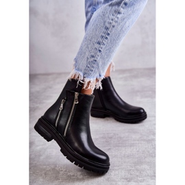 PG1 Cizme Damă Piele Cu Fermoar Negru Navarra 2