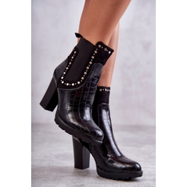 PG1 Negru Wissey Snake Snake Boots On A Post 8