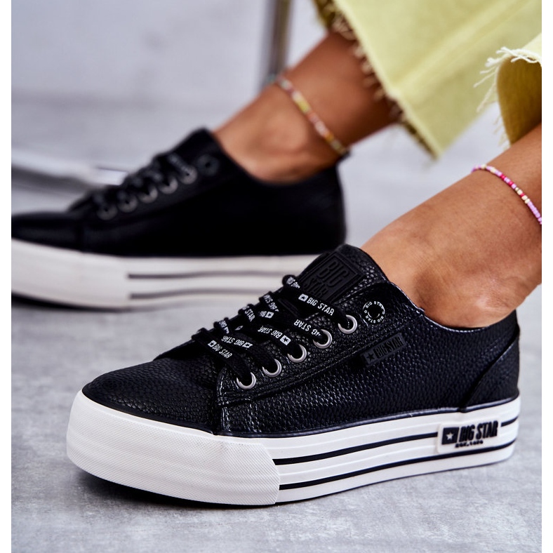 Pantofi de damă joasă Big Star KK274015 Negri negru 1