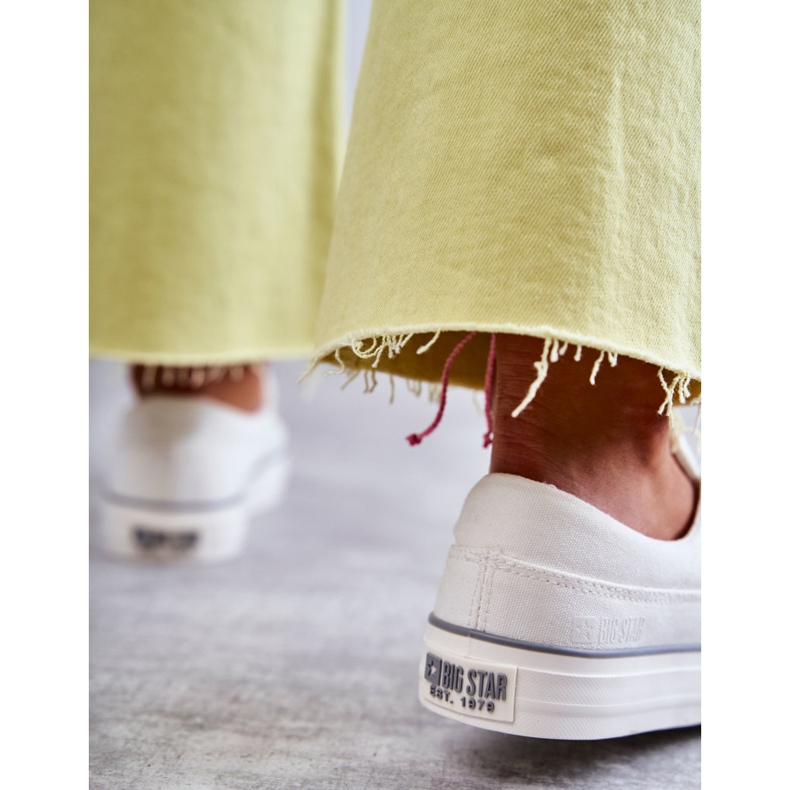 Pantofi de damă din pânză Big Star KK274017 alb 1