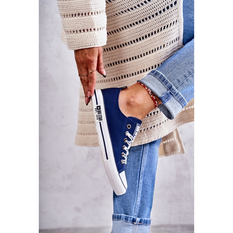 Pantofi de damă Material Big Star KK274103 Bleumarin albastru 2