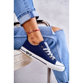 Pantofi de damă Material Big Star KK274103 Bleumarin albastru 4