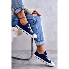 Pantofi de damă Material Big Star KK274103 Bleumarin albastru 5