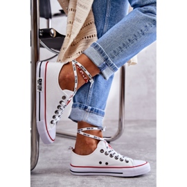 Pantofi de damă din material Big Star KK274101 alb 2