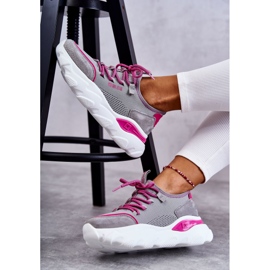 Pantofi de damă cu sistem de spumă cu memorie Big Star KK274030 gri roz 1