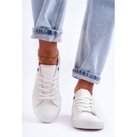 Pantofi de damă cu materiale reduse Big Star KK274008 alb 10