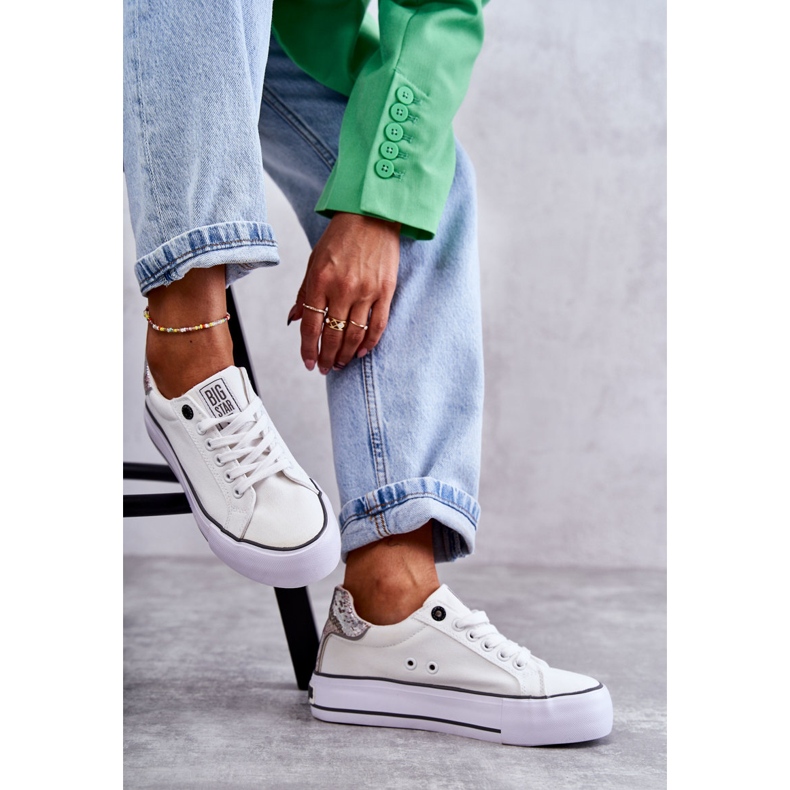 Pantofi de damă Material Big Star KK274037 Alb 1