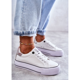 Pantofi de damă Material Big Star KK274037 Alb 2