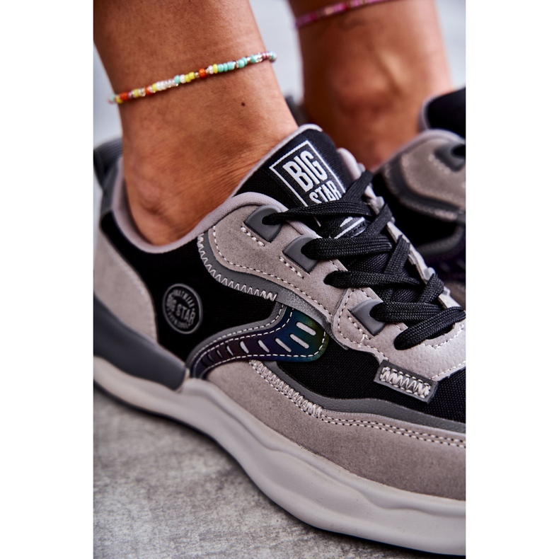 Adidasi sport dama Big Star KK274100 Negru-Gri 1