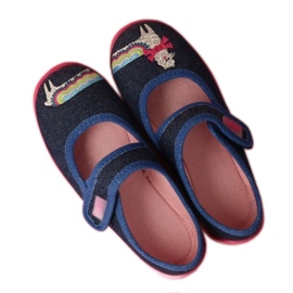Papuci copii Befado cu Velcro 955X014 bleumarin albastru 3