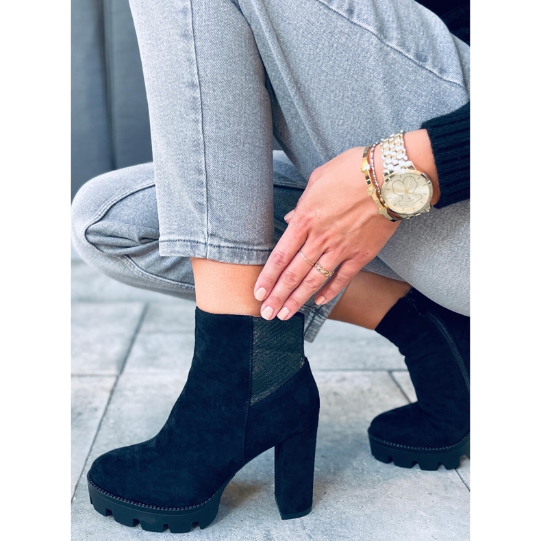 Cizme pe stâlp și platformă Ase Black negru 1