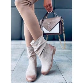 Cizme pe o pană ascunsă Bansi Beige bej 1 Cizme pe o pană ascunsă Bansi Beige bej 1