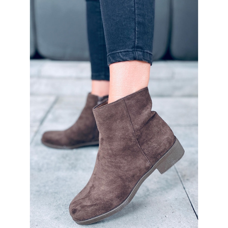 PA1 Cizme Chelsea de dama Verbe Green din piele intoarsa verde 1