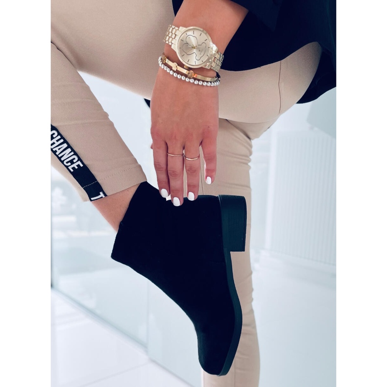 PA1 Cizme Chelsea de piele intoarsa Verbe Black negru 1