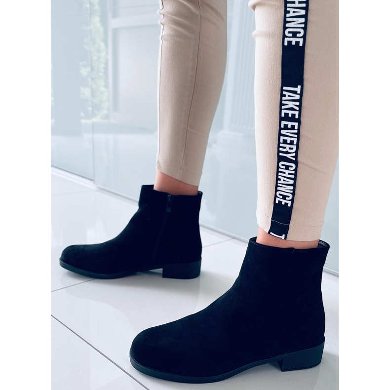 PA1 Cizme Chelsea de piele intoarsa Verbe Black negru 2