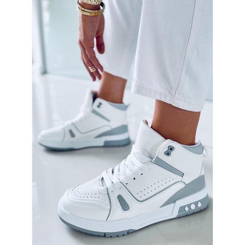 PA1 Tenisi Liam Grey pentru glezne alb gri 1