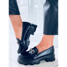 PA1 Mocasini cu talpa inalta de la Eloise Black negru 2