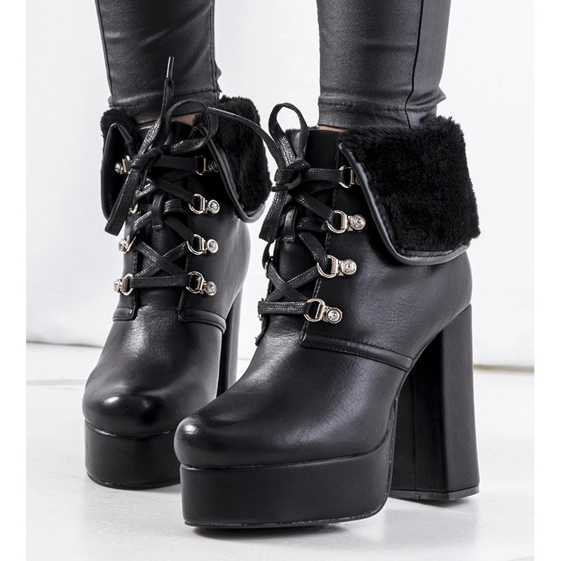 Cizme negre pe postul Madina negru 1