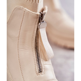 PS1 Cizme Sosete Dama Cu Fermoar Adapost Bej maro 2 PS1 Cizme Sosete Dama Cu Fermoar Adapost Bej maro 2