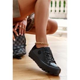 Pantofi la modă lăcuiți Big Star KK274044 Negri negru 1