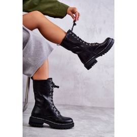 PG1 Cizme de dama inalt calduroase Legate Negru Darla 9