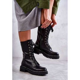 PG1 Cizme de dama inalt calduroase Legate Negru Darla 5