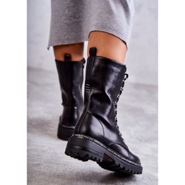 PG1 Cizme de dama inalt calduroase Legate Negru Darla 7