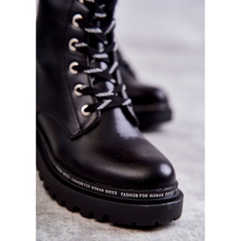 PG1 Cizme de dama inalt calduroase Legate Negru Darla 4