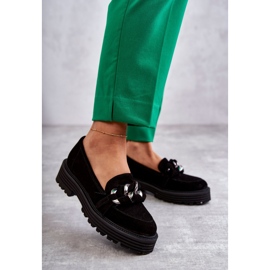 Pantofi de damă din piele intoarsa Laura Messi 2523 Negru 1