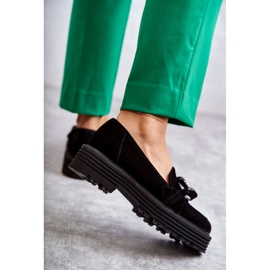 Pantofi de damă din piele intoarsa Laura Messi 2523 Negru 2