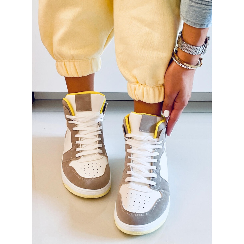 PA1 Tenisi înalți Dorcas Khaki bej alb 2