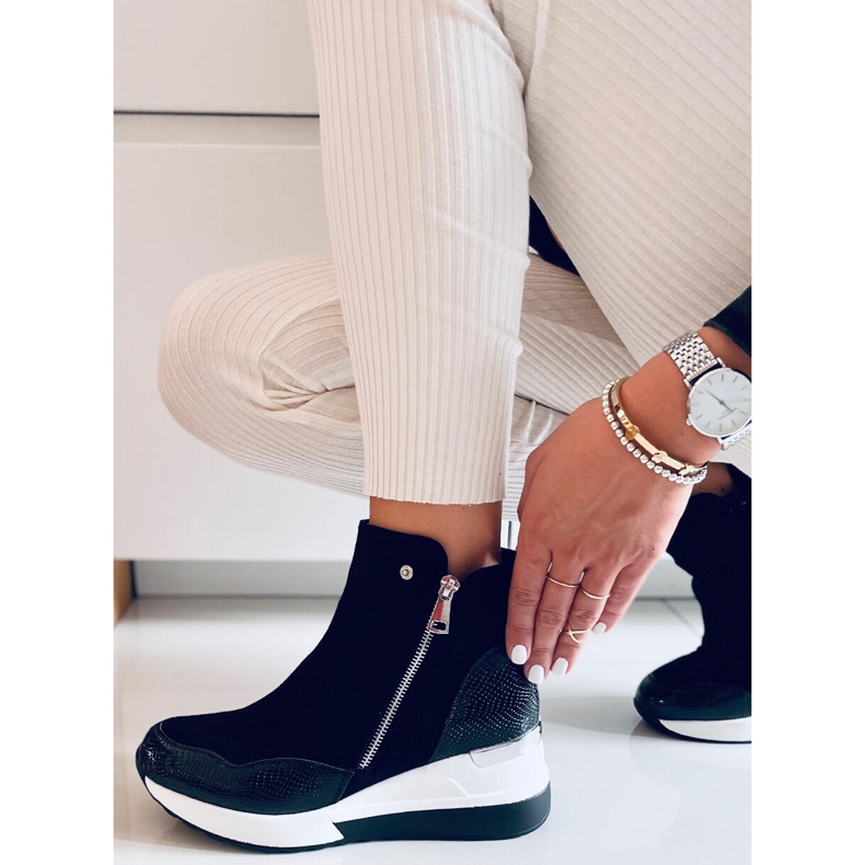 PA1 Cizme cu pană Micah Black negru 1