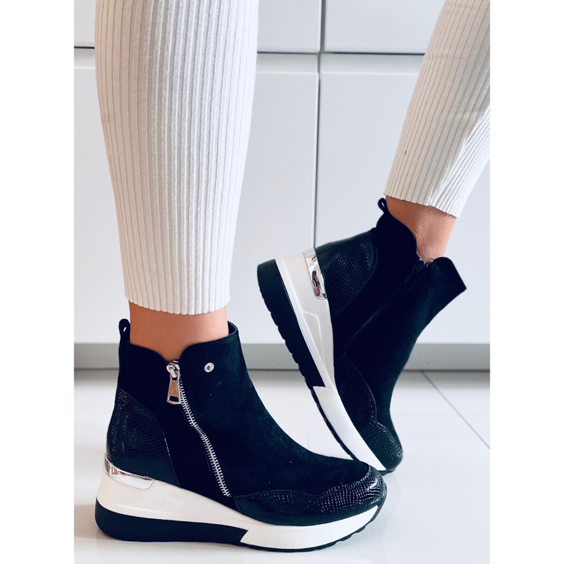 PA1 Cizme cu pană Micah Black negru 2