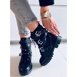 Fleur Cizme militare negre negru 2