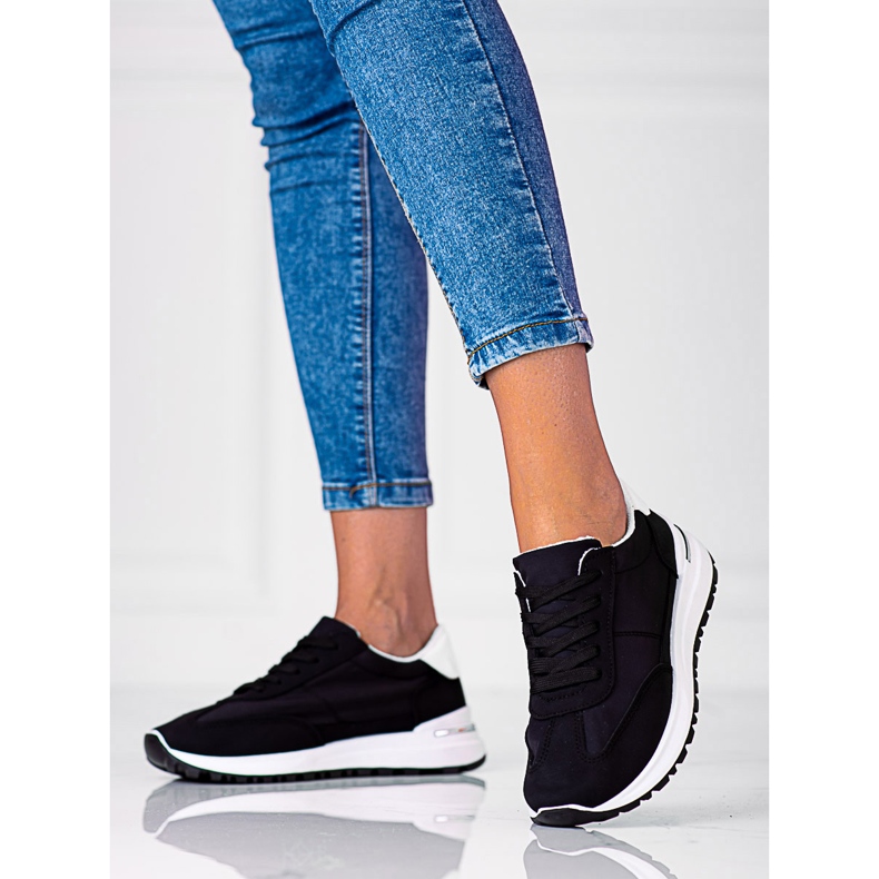 Pantofi sport Shelovet confortabili de damă negru 1 Pantofi sport Shelovet confortabili de damă negru 1