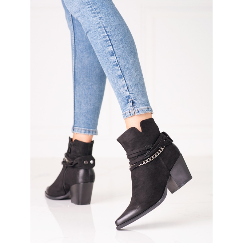 Cizme de cowboy Shelovet negre pentru femei negru 1 Cizme de cowboy Shelovet negre pentru femei negru 1