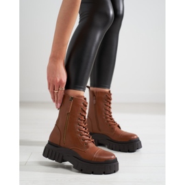 Genți de damă Shelovet maro cu fermoar decorativ 1