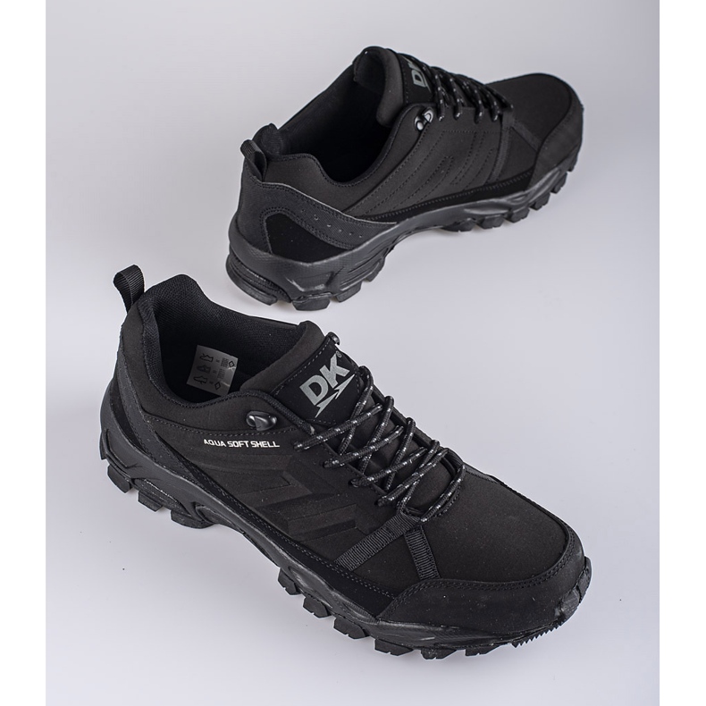 Pantofi de trekking negri pentru bărbați DK aqua Softshell negru 2 Pantofi de trekking negri pentru bărbați DK aqua Softshell negru 2