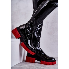 Cizme de damă patentate Black Callen negru 1