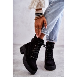 PG1 Cizme Călduțe De Damă De Căprioară Cu Fermoar Negru Emilien 1