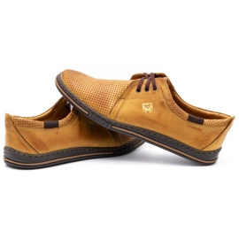 Polbut Pantofi bărbați din piele 343 perforat roșu bej 4 Polbut Pantofi bărbați din piele 343 perforat roșu bej 4