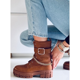 Cizme militare Maude Camel maro 2 Cizme militare Maude Camel maro 2