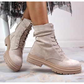 S.Barski Cizme Trapper, piele intoarsa bej S. Bararski 1