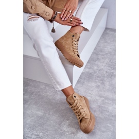 Adidași pentru femei Big Star High Warm Camel GG274072 bej 1